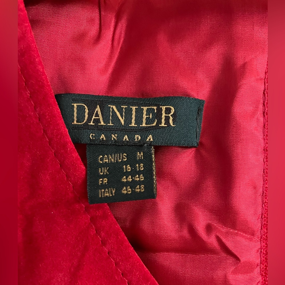 Danier Red Suede Sheath Dress - Picture 3 of 4